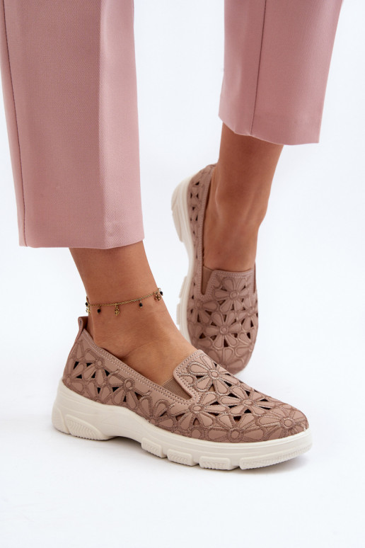 con elementi traforati scarpe Femminile colore rosa Emilei