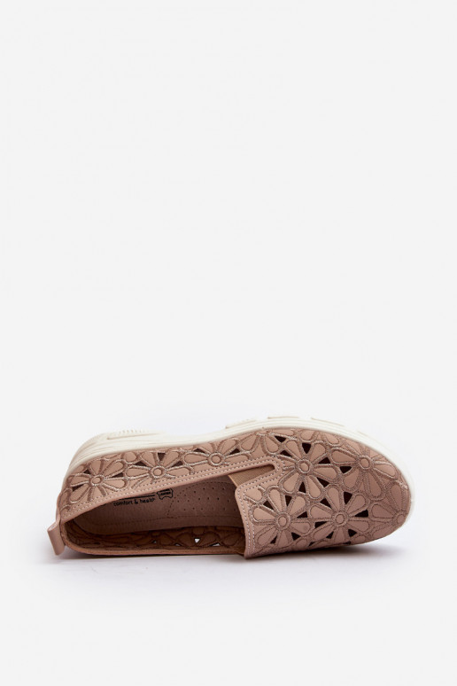 con elementi traforati scarpe Femminile colore rosa Emilei