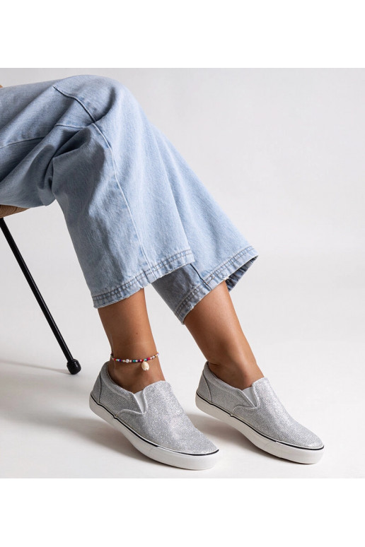 Scarpe da tennis argento lucido Lublubah