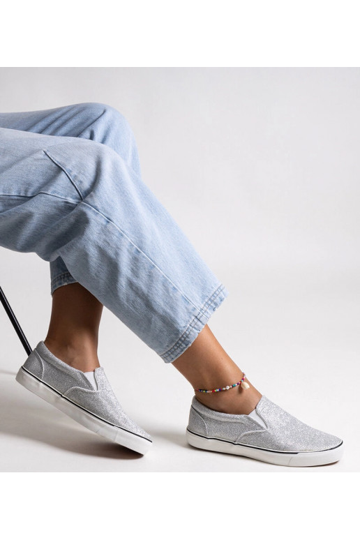 Scarpe da tennis argento lucido Lublubah