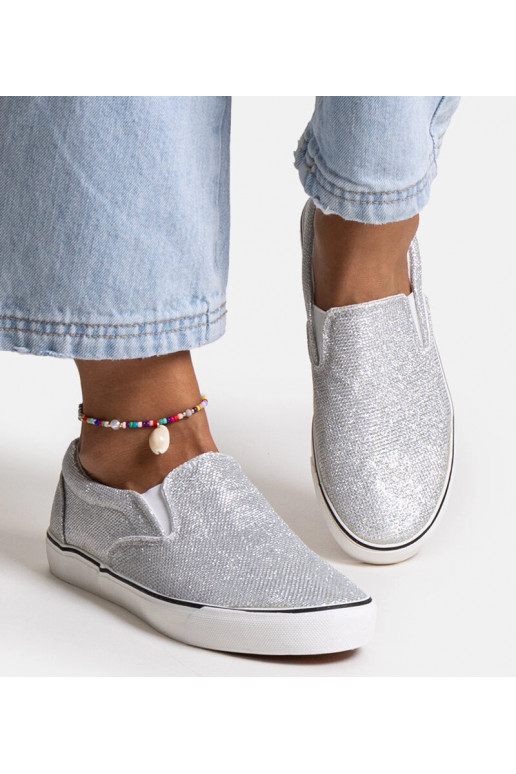 Scarpe da tennis argento lucido Lublubah