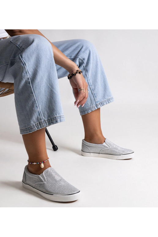 Scarpe da tennis argento lucido Lublubah