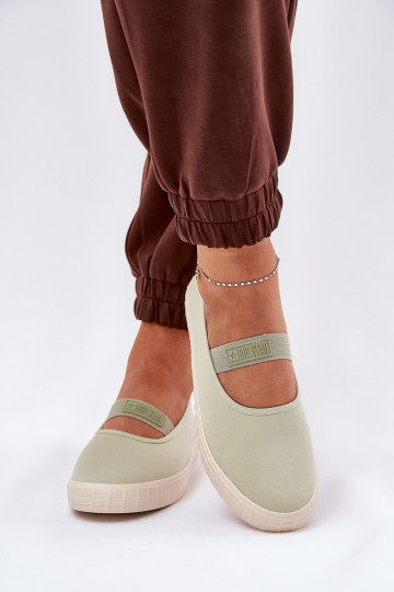 Scarpe da donna Big Star NN274604 verde chiaro 2