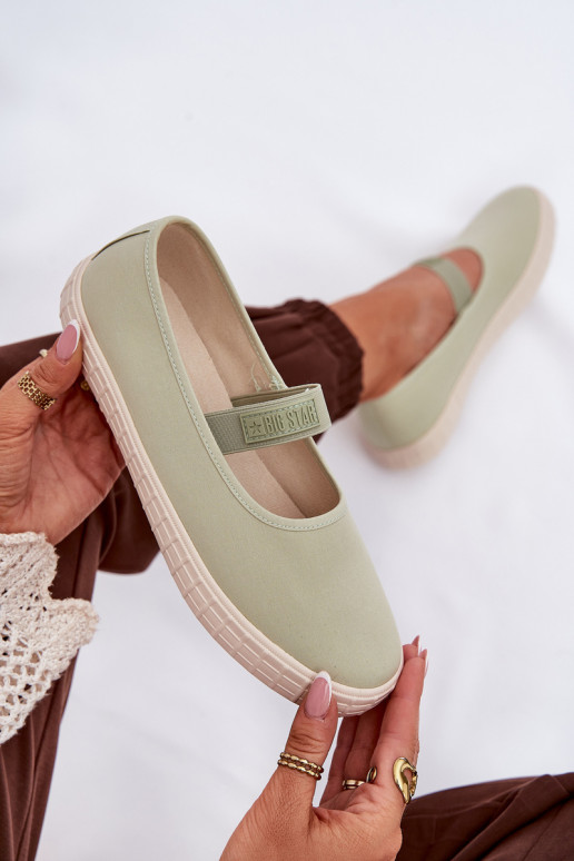 Scarpe da donna Big Star NN274604 verde chiaro