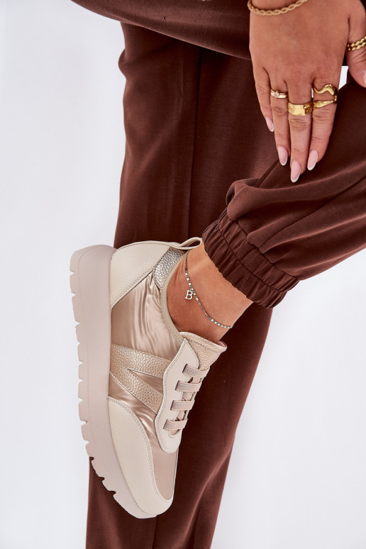 scarpe da ginnastica Femminile con una piattaforma Vinceza 58510 colore dorato