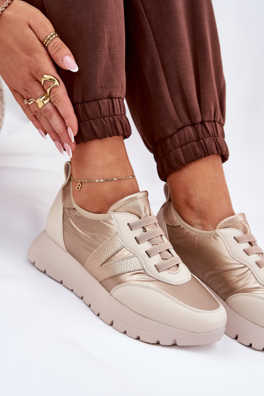 scarpe da ginnastica Femminile con una piattaforma Vinceza 58510 colore dorato