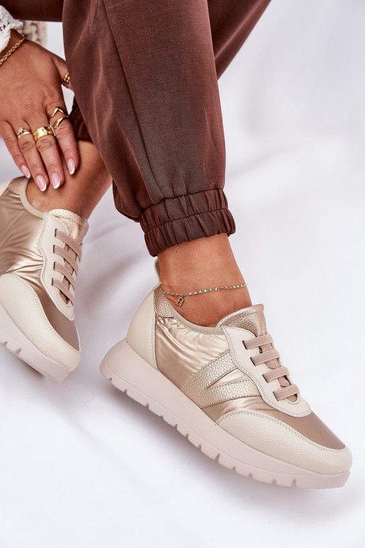 scarpe da ginnastica Femminile con una piattaforma Vinceza 58510 colore dorato