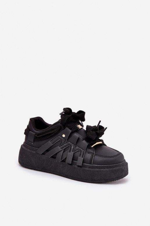 Eko Pelle Scarpe modello sneakers con una piattaforma colore nero Penolle