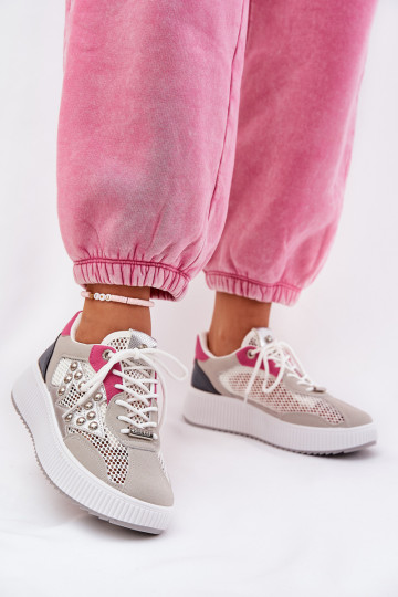 Batelini sportivi Moteriškas con rete e punte di colore grigio Ogalda 2