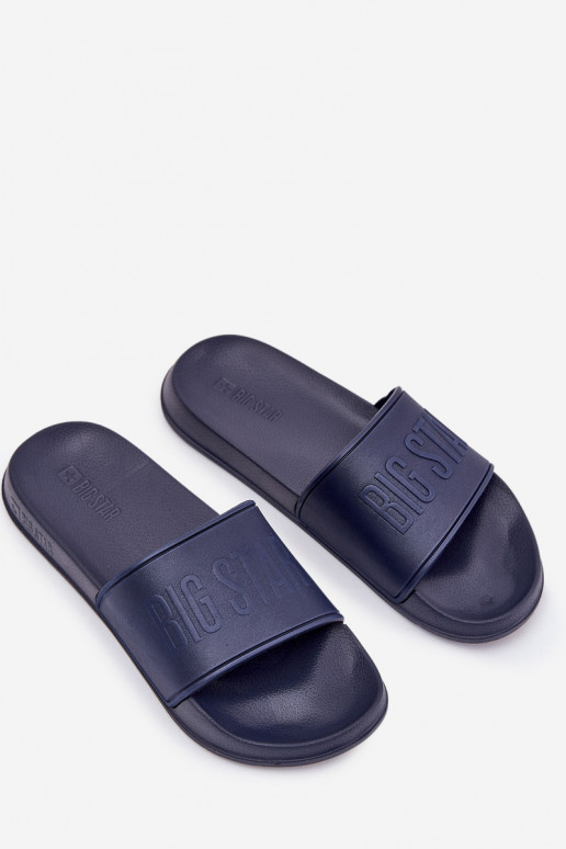 Pantofole in schiuma leggera Deveschio Big Star MM174323 blu scuro