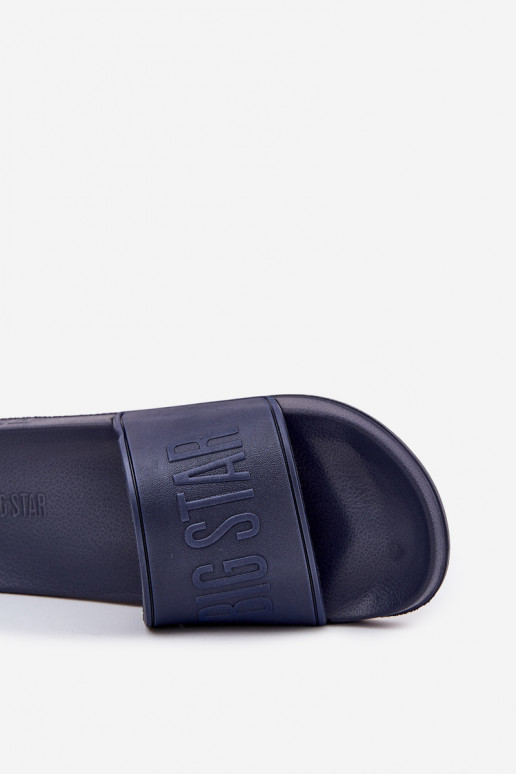 Pantofole in schiuma leggera Deveschio Big Star MM174323 blu scuro