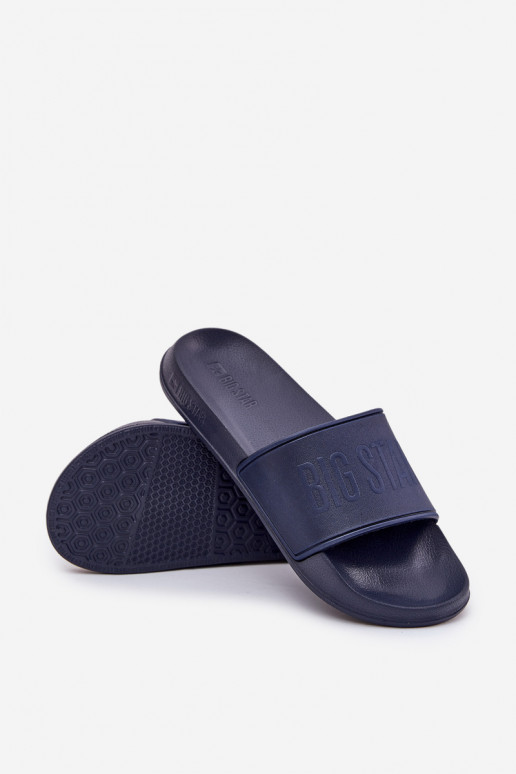 Pantofole in schiuma leggera Deveschio Big Star MM174323 blu scuro