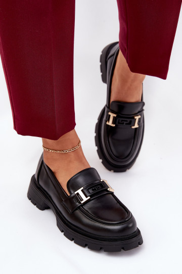 mocassini da donna in ecopelle colore nero Lomnela 2