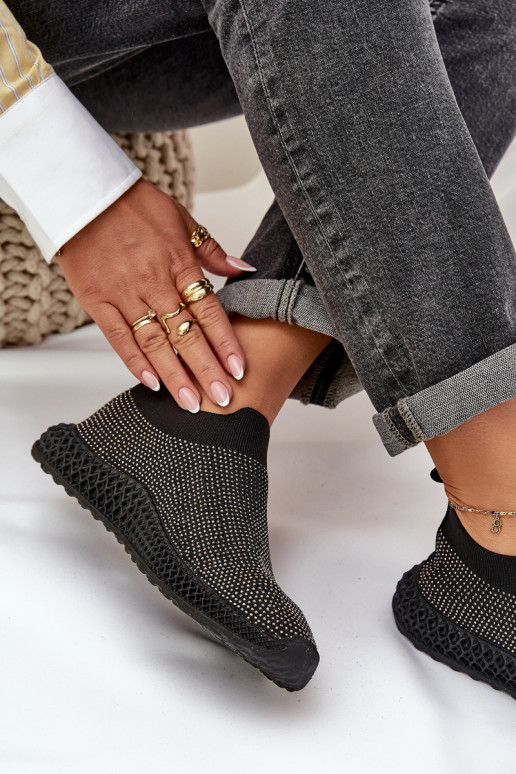 Un modello convincente scarpe da ginnastica Femminile Con decorazione D&A TIN121 colore nero