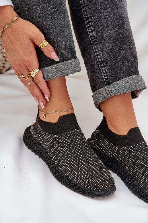 Un modello convincente scarpe da ginnastica Femminile Con decorazione D&A TIN121 colore nero