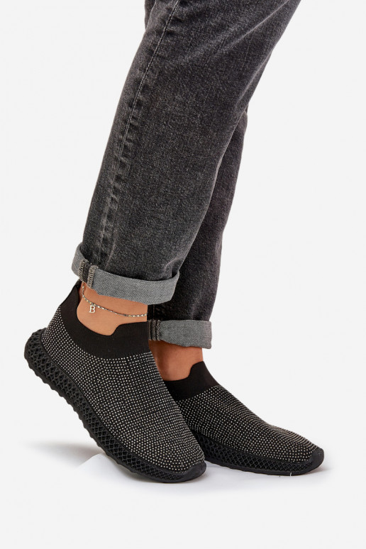 Un modello convincente scarpe da ginnastica Femminile Con decorazione D&A TIN121 colore nero