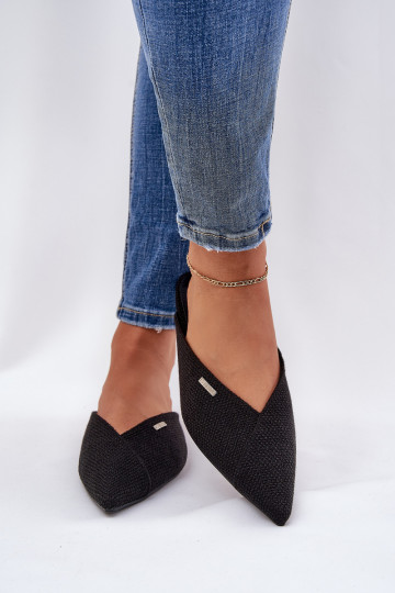 Pantofole da donna Ze Szpiczastymi Noskami Big Star RR274210 colore nero