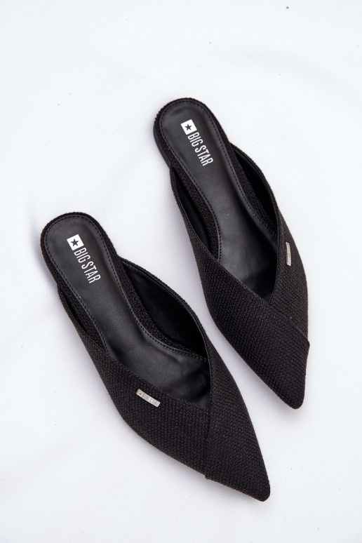 Pantofole da donna Ze Szpiczastymi Noskami Big Star RR274210 colore nero