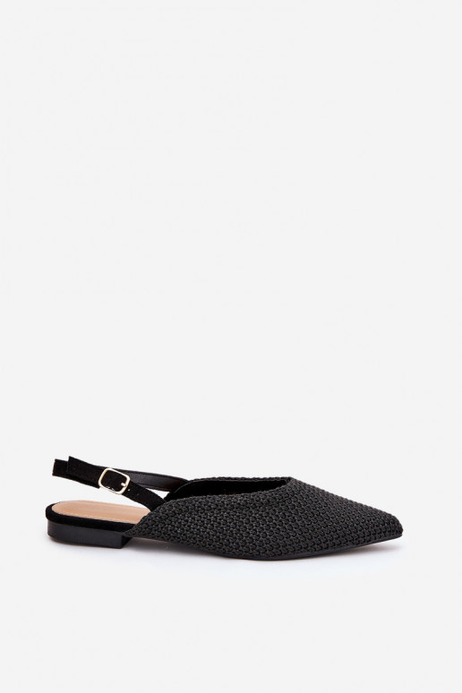 Ballerine Con treccia I Szpiczastymi Noskami colore nero Hefion