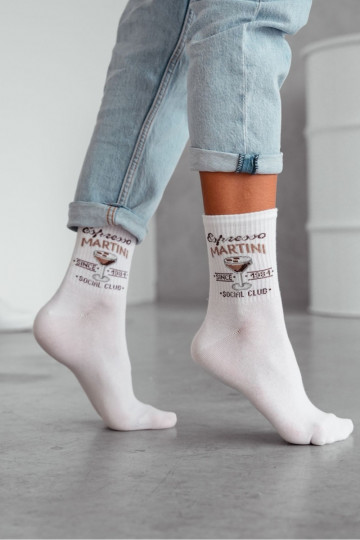 Calze in cotone donna Espresso MARTINI di colore bianco