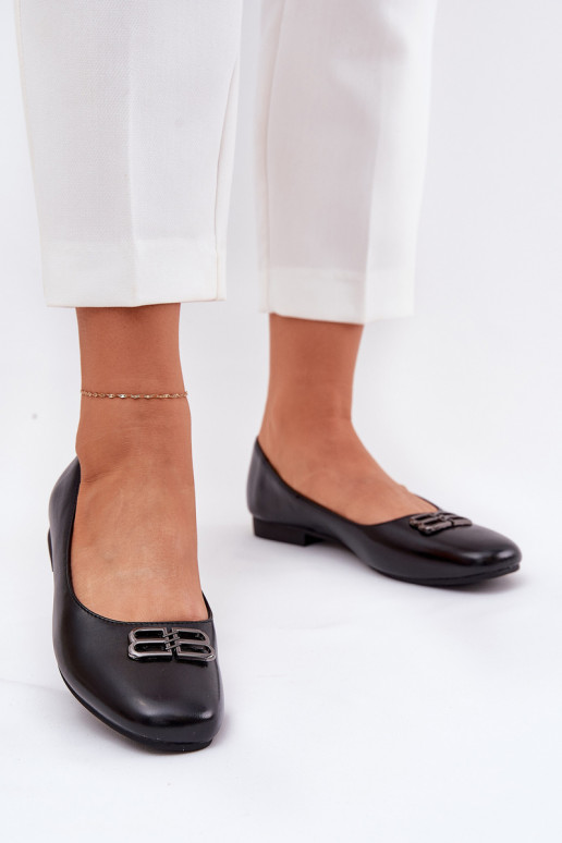 Stile elegante Ballerine Femminile con ornamenti Vinceza 62206 colore nero Stile elegante Ballerine Femminile con ornamenti Vinceza 62206 colore nero