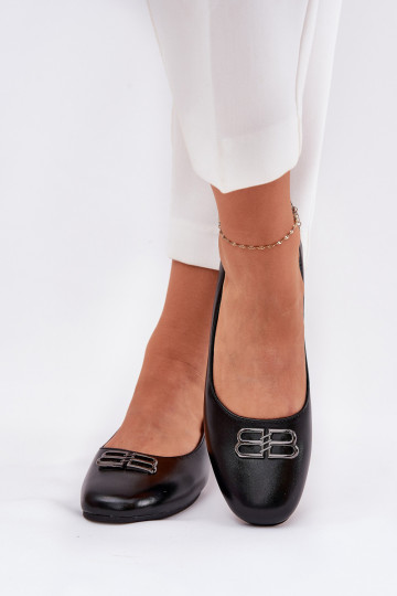 Ballerine da donna eleganti con ornamenti Vinceza 62206 nere 2