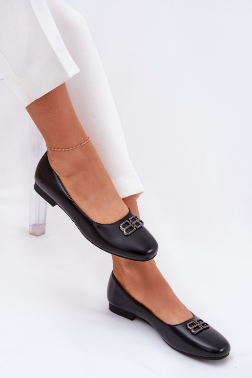 Stile elegante Ballerine Femminile con ornamenti Vinceza 62206 colore nero Stile elegante Ballerine Femminile con ornamenti Vinceza 62206 colore nero