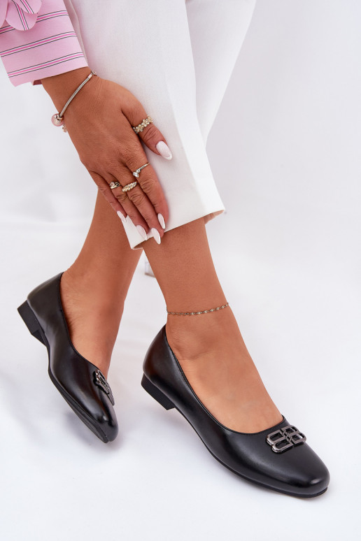 Stile elegante Ballerine Femminile con ornamenti Vinceza 62206 colore nero Stile elegante Ballerine Femminile con ornamenti Vinceza 62206 colore nero