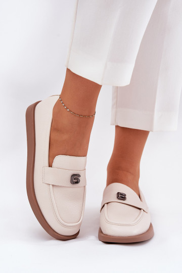 mocassini da donna Stile elegante Con decorazioni Piccolom Detalem Vinceza 62208 beige 2