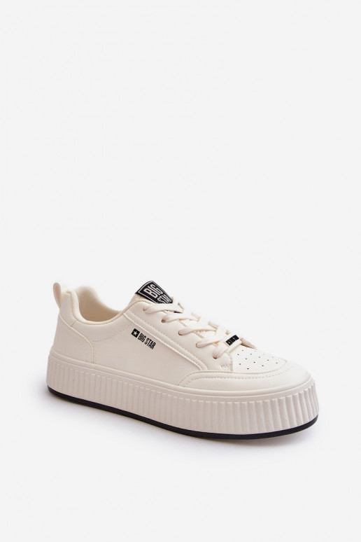 Scarpe modello sneakers Femminile con una piattaforma Big Star NN274254 Colore bianco