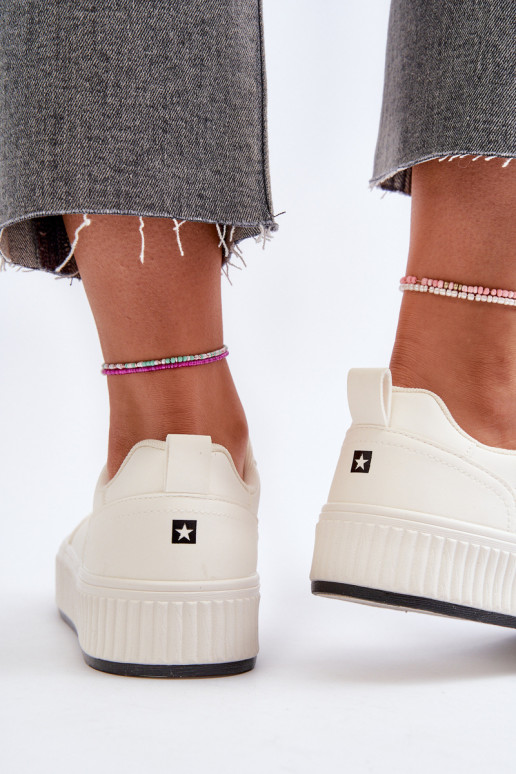 Scarpe modello sneakers Femminile con una piattaforma Big Star NN274254 Colore bianco