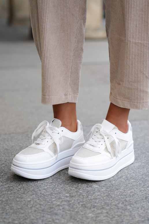 Scarpe sneakers da donna con motivo bianche Fenarra