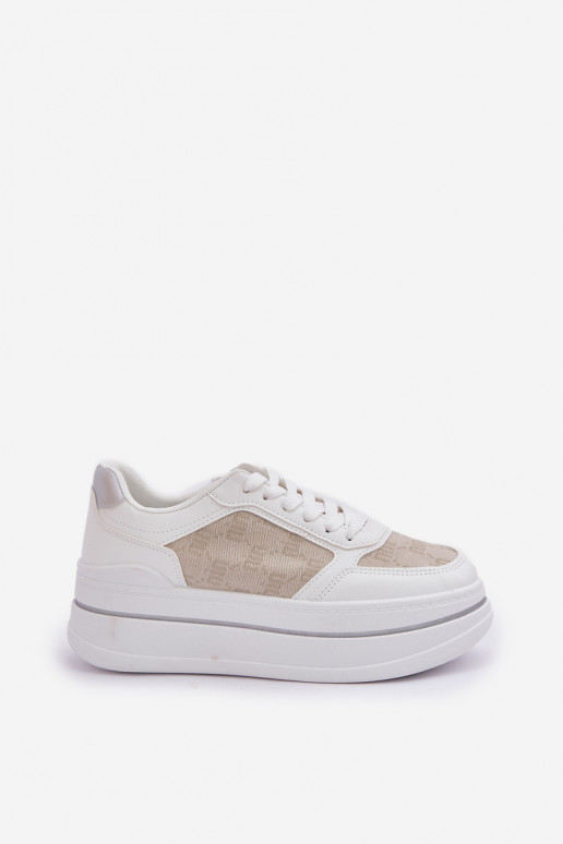 Scarpe sneakers da donna con motivo bianche Fenarra