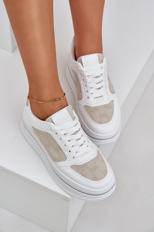Scarpe sneakers da donna con motivo bianche Fenarra