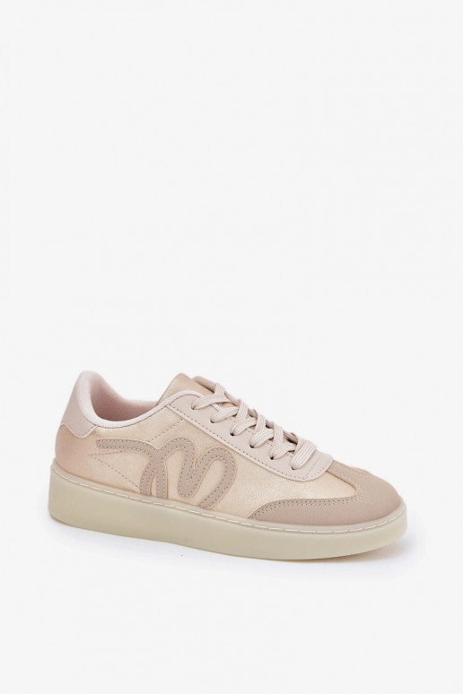 Sneakers basse da donna in ecopelle color sabbia Iladira
