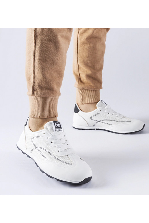 Sneakers sportive bianco-neri Pinarella