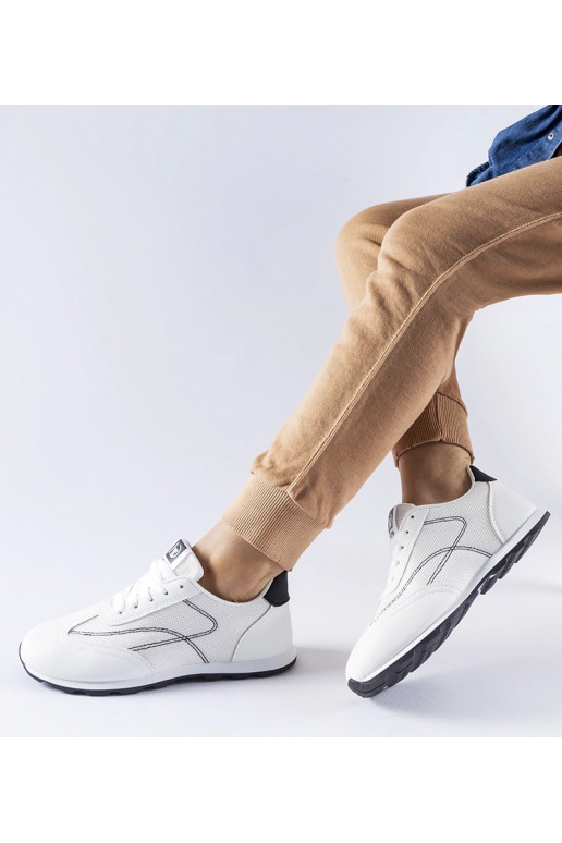 Sneakers sportive bianco-neri Pinarella