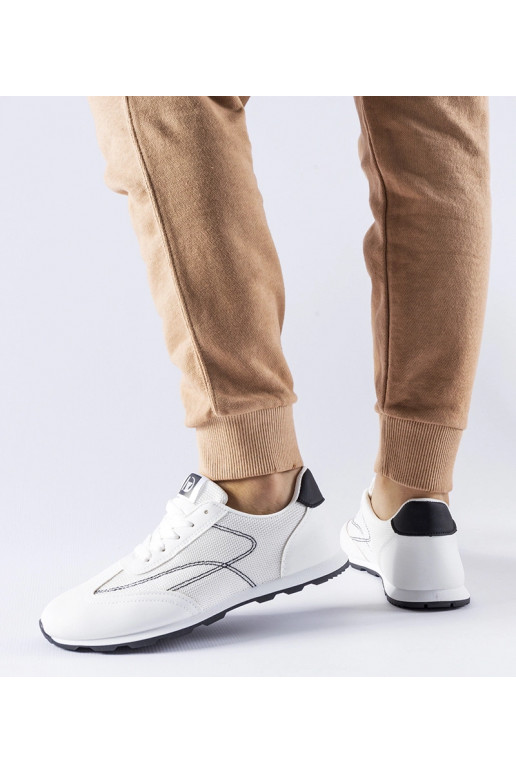 Sneakers sportive bianco-neri Pinarella