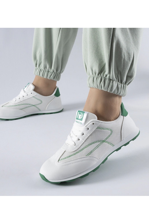 Sneakers sportive bianco-verdi Pinarella