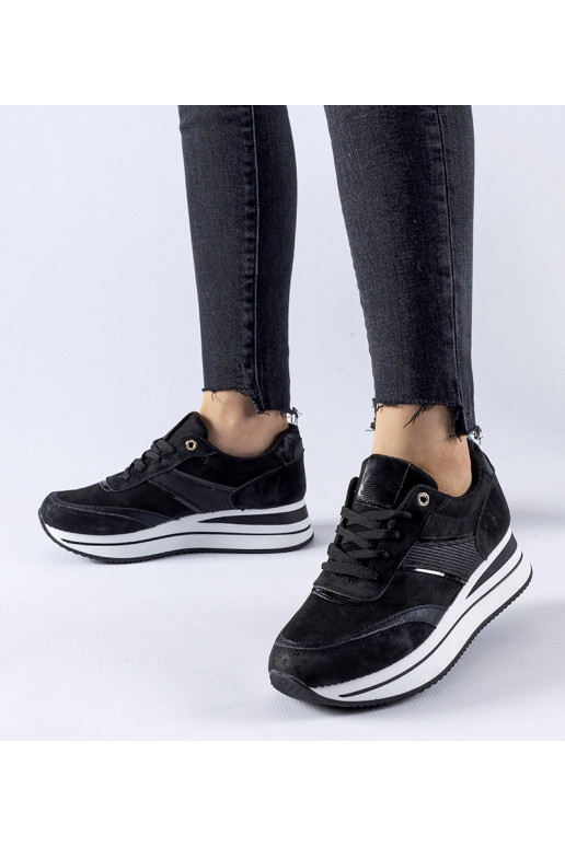 Sneakers neri con plateau Nutter