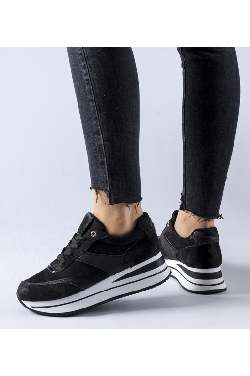 Sneakers neri con plateau Nutter