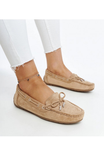 Mokasini marroni con fiocco...